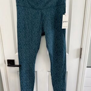 Teal Floral Leggings